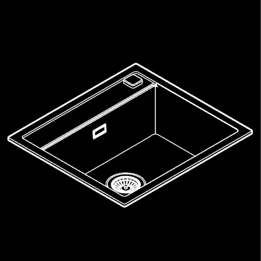 GROHE 31651AP0 - Cuba de compósito K700 560 × 510 mm preta