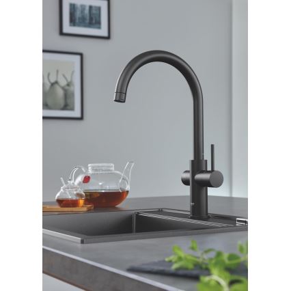 GROHE 31651AP0 - Cuba de compósito K700 560 × 510 mm preta