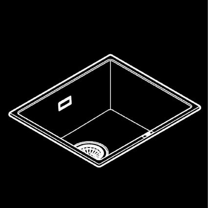 GROHE 31653AP0 - Lavatório de compósito K700U 457 × 406 mm preto