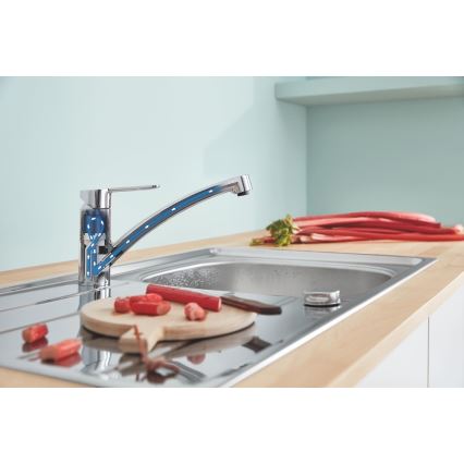 GROHE 31680000 - Torneira de cozinha BAUECO, acabamento cromado brilhante