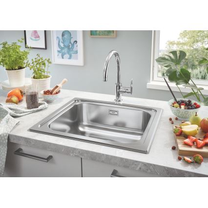 GROHE 31719SD0 - Cuba de cozinha K200 533 × 457 mm em aço inoxidável