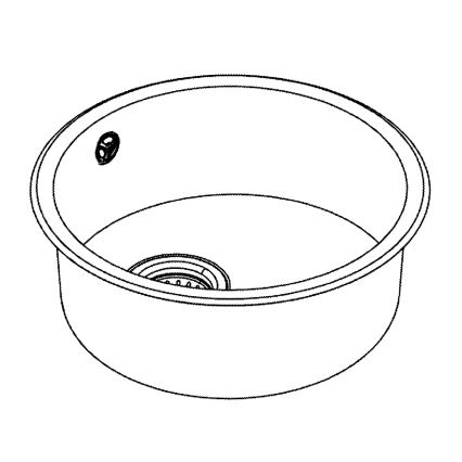 GROHE 31720SD0 - Cuba de cozinha K200 440 x 440 x 180 em aço inoxidável