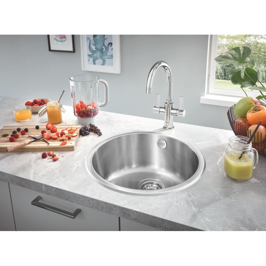 GROHE 31720SD0 - Cuba de cozinha K200 440 x 440 x 180 em aço inoxidável