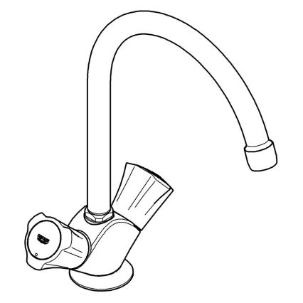 GROHE 31831001 - Misturador de cozinha COSTA L, cromo brilhante