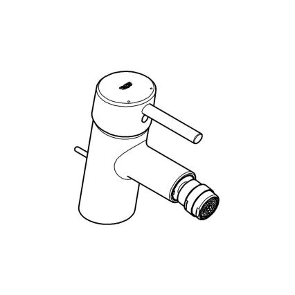 GROHE 32208001 - Misturador para bidé CONCETTO DN 15 cromado brilhante