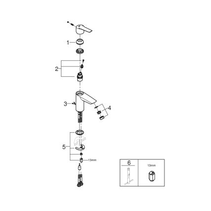 GROHE 32277002 - Misturadora para lavatório START, tamanho S, cromo brilhante