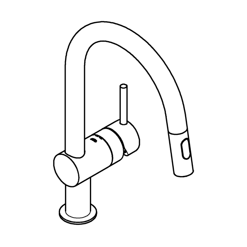 GROHE 32321GN2 - Misturador para lava-loiça EUROCUBE dourado