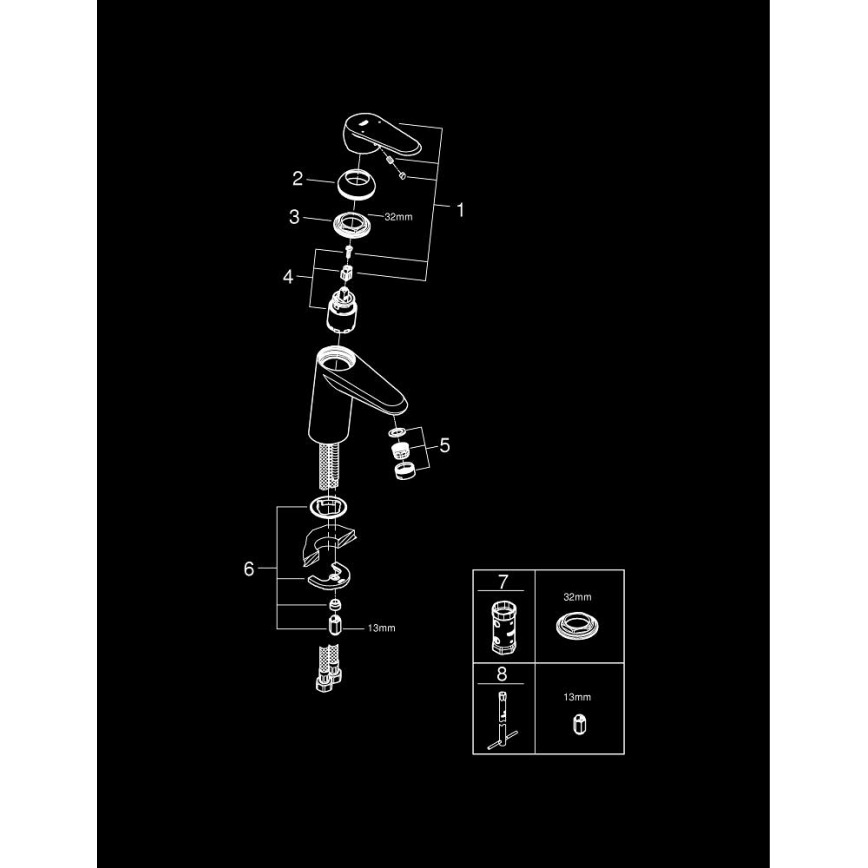 GROHE 3246920E - Misturador de lavatório EURODISC COSMOPOLITAN, tamanho S, cromado