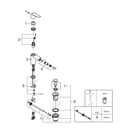 GROHE 325602432 - Misturador para bidé START, tamanho S, preto