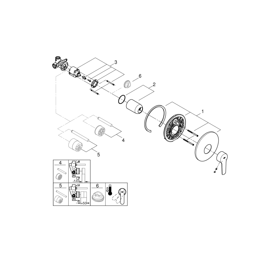 GROHE 32590002 - Misturador de duche START, cromado brilhante