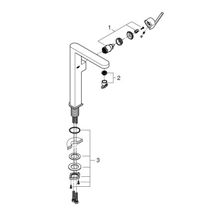 GROHE 32618003 - Misturadora de lavatório PLUS XL, acabamento cromado brilhante