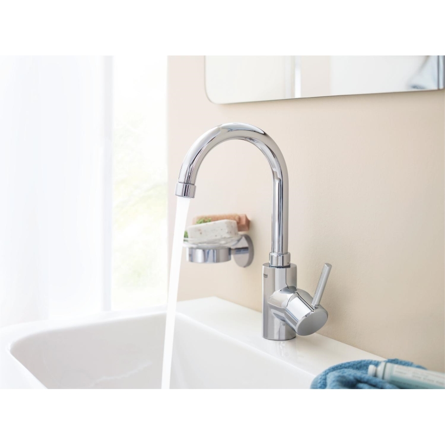 GROHE 32629002 - Torneira de lavatório CONCETTO, tamanho L, acabamento cromado brilhante