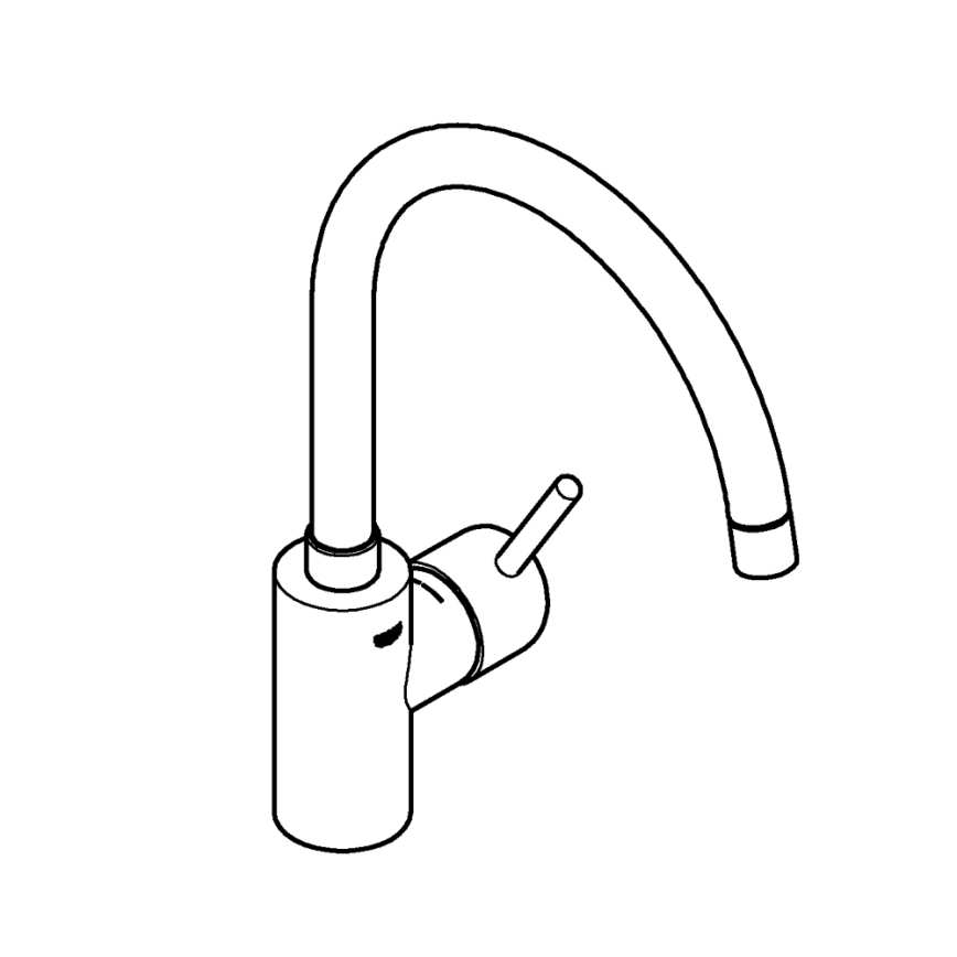 GROHE 32661003 - Misturadora de cozinha CONCETTO cromado brilhante