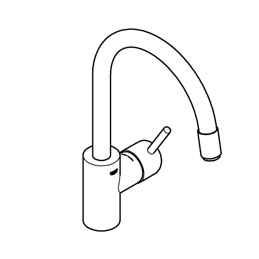 GROHE 32663003 - Torneira de cozinha CONCETTO 360 mm cromado brilhante