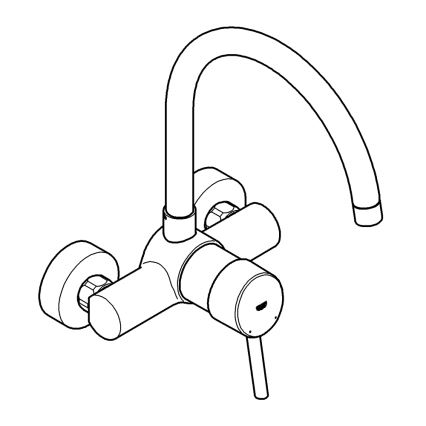 GROHE 32667001 - Misturadora de cozinha CONCETTO 280 mm cromo brilhante