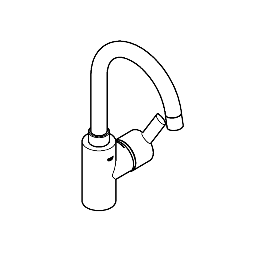 GROHE 32723001 - Misturadora de lavatório FEEL, tamanho L, acabamento cromado brilhante