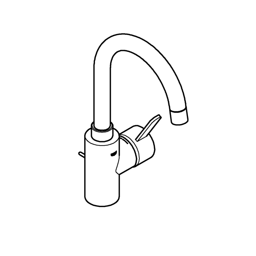 GROHE 32830001 - Misturador para lavatório EUROSMART COSMOPOLITAN tamanho L cromado