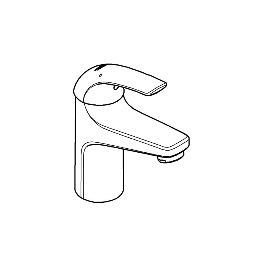 GROHE 32848000 - Misturadora para lavatório BAUCURVE cromado brilhante