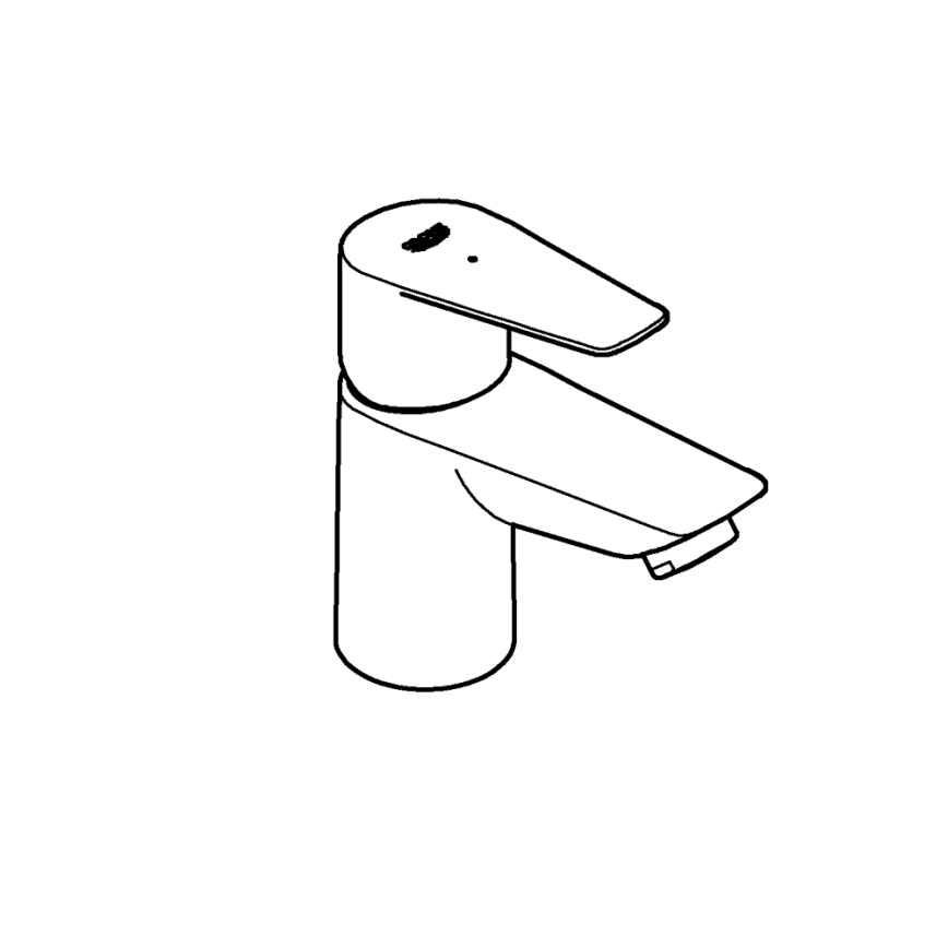 GROHE 32861001 - Misturador monocomando de bancada BAUEDGE 131 mm cromo brilhante