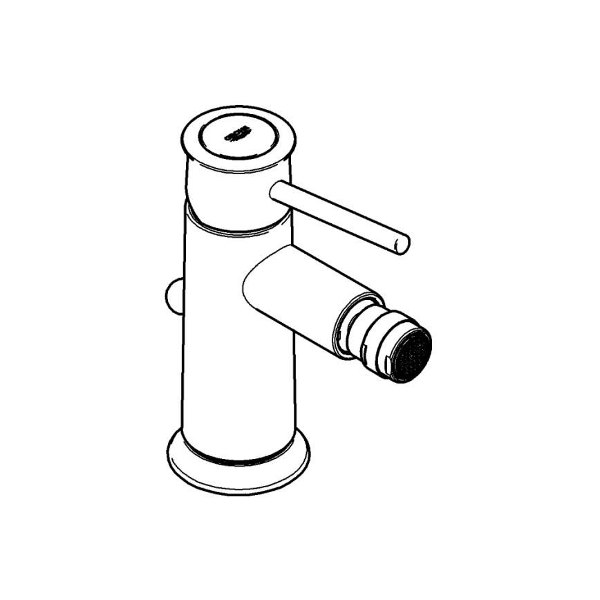 GROHE 32864000 - Misturador para bidé BAUCLASSIC cromo brilhante