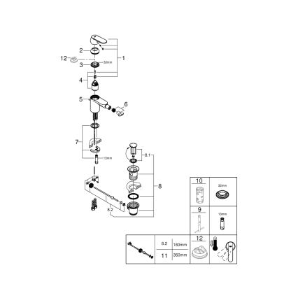 GROHE 32885000 - Misturadora para bidé GET DN 15, cromo brilhante