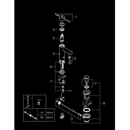 GROHE 32898001 - Misturadora de lavatório ESSENCE DN 15 cromo brilhante
