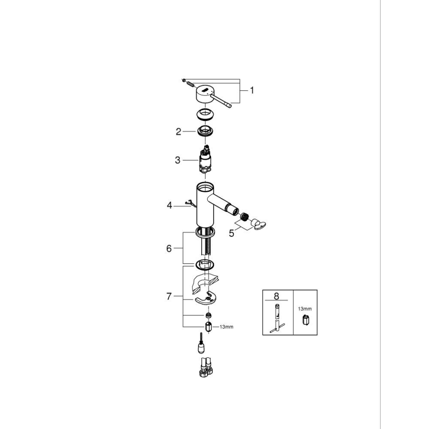 GROHE 32934001 - Torneira para bidé ESSENCE DN 15 cromado brilhante