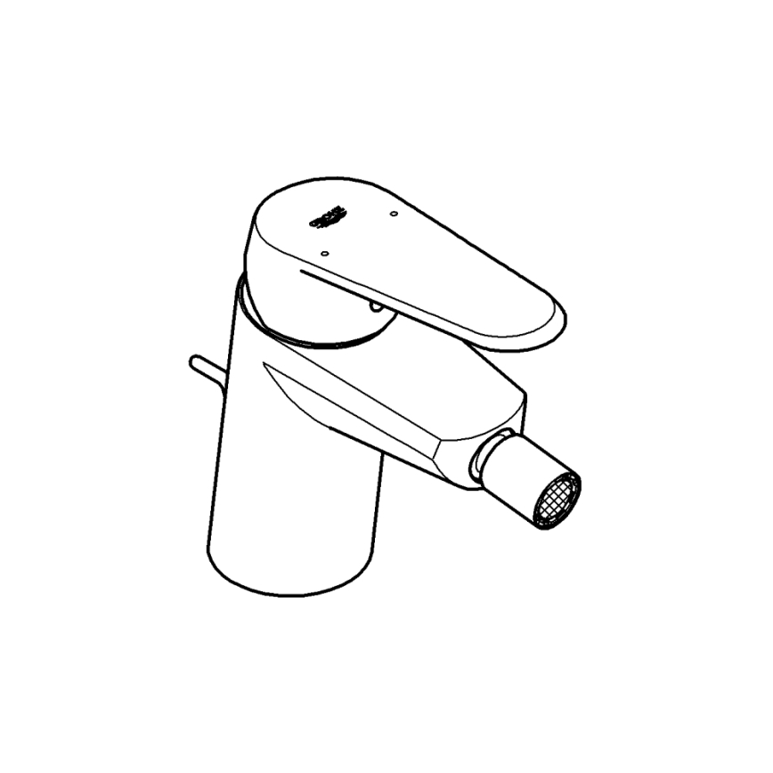 GROHE 33244002 - Misturador para bidé EURODISC COSMOPOLITAN DN 15 cromado brilhante