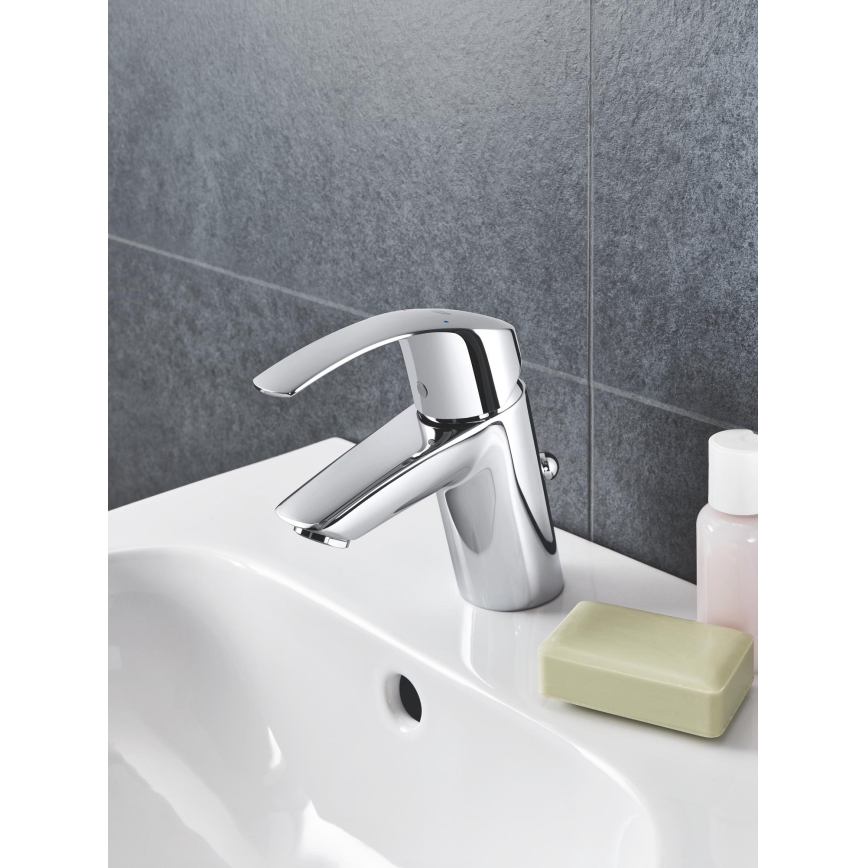 GROHE 33265002 - Misturador para lavatório EUROSMART DN 15 tamanho S cromado brilhante