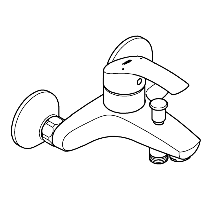 GROHE 33300002 - Misturador para banheira EUROSMART DN 15 cromado brilhante