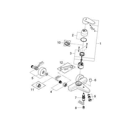 GROHE 33390002 - Misturador para banheira EURODISC COSMOPOLITAN DN 15 cromo brilhante