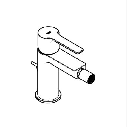 GROHE 33848001 - Misturador monocomando para bidé LINEARE DN 15, cromo brilhante