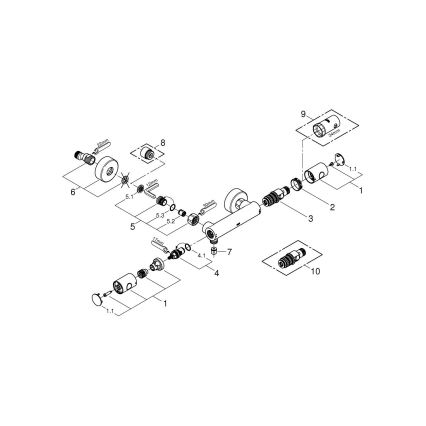 GROHE 34065AL2 - Misturador termostático para duche GROHTHERM 1000 COSMOPOLITAN DN 15 grafite