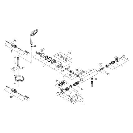 GROHE 34195001 - Misturador termostático GROHTHERM 2000 com conjunto EUPHORIA 110 cromado