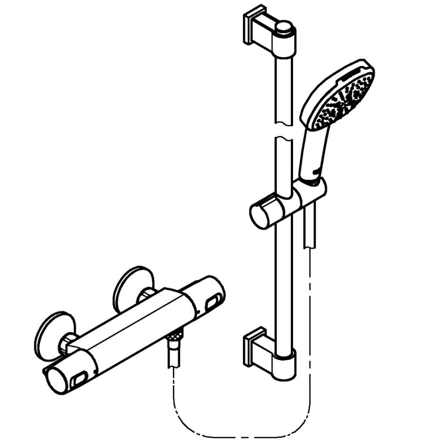 GROHE 34237003 - Misturador termostático para duche PRECISION TREND 150 mm cromado