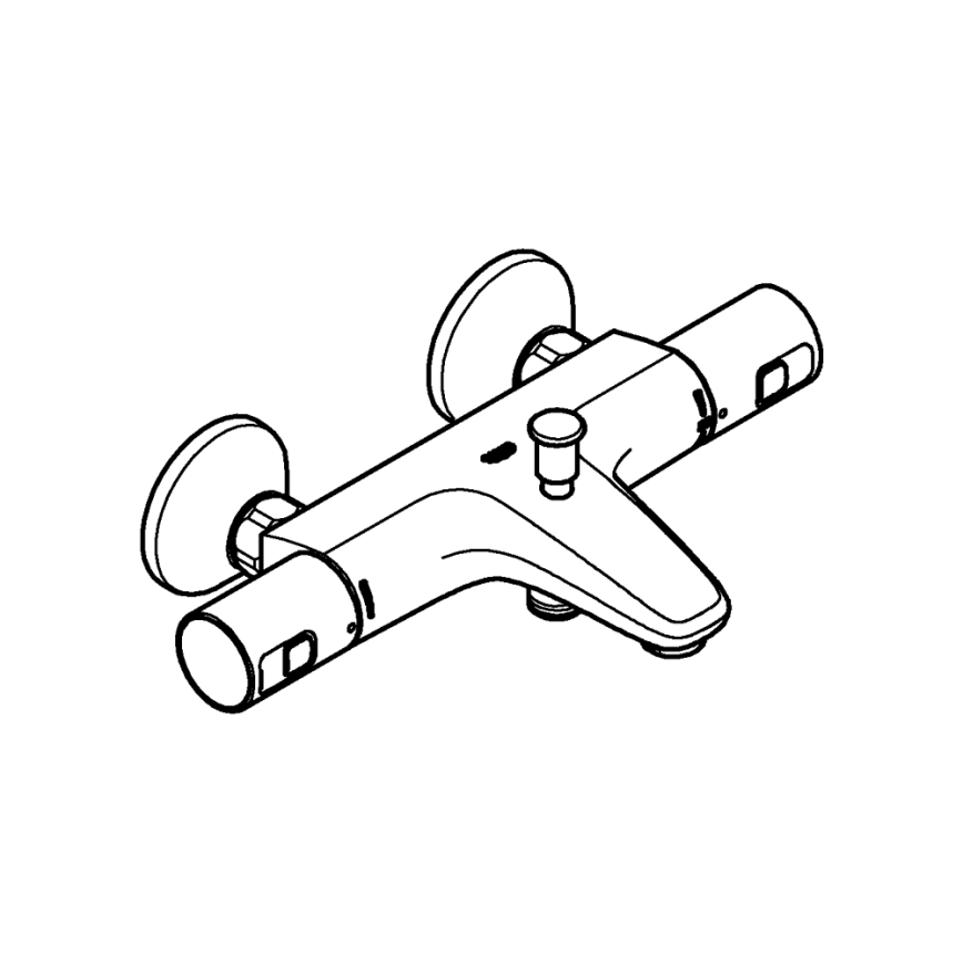 GROHE 345982430 - Misturador termostático para banheira PRECISION START 168 mm preto