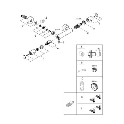 GROHE 34773000 - Misturador termostático para duche PRECISION GET DN 15 cromo brilhante