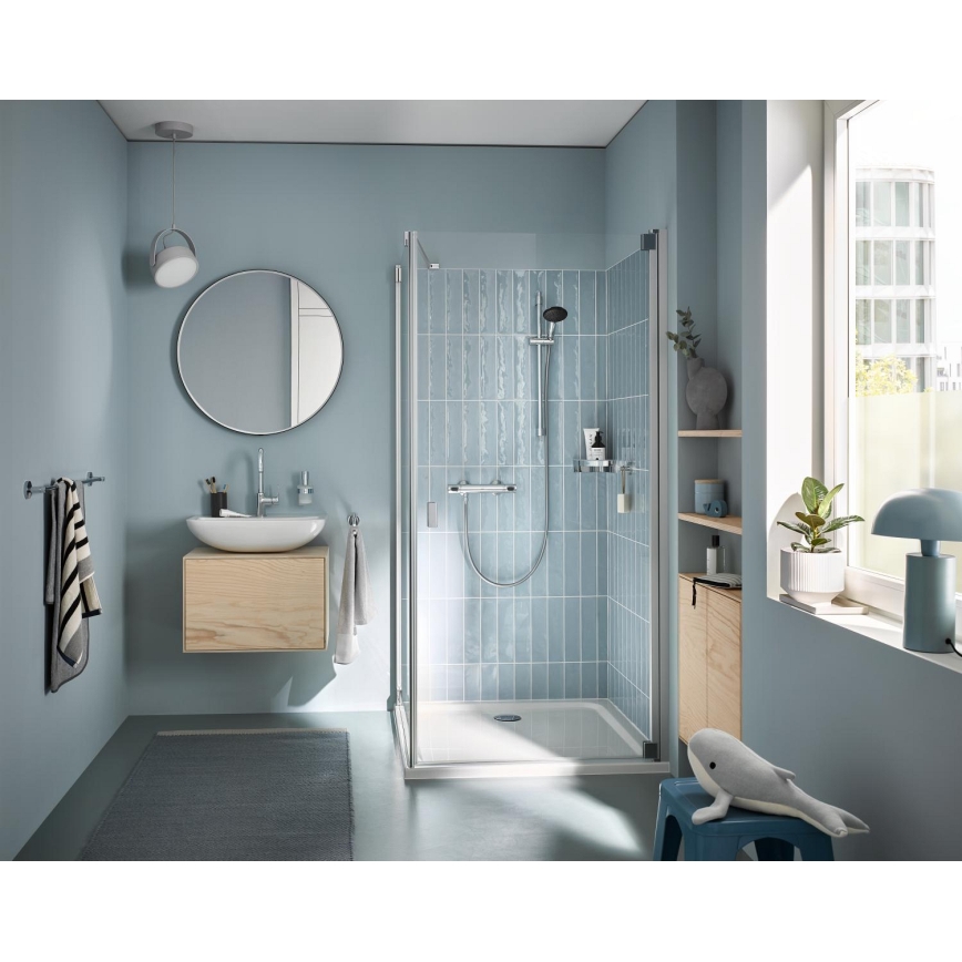 GROHE 34800001 - Conjunto de duche com misturador termostático PRECISION FLOW 600 mm cromado brilhante