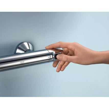 GROHE 34800001 - Conjunto de duche com misturador termostático PRECISION FLOW 600 mm cromado brilhante