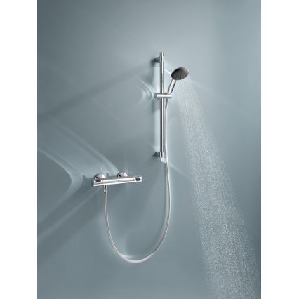 GROHE 34800001 - Conjunto de duche com misturador termostático PRECISION FLOW 600 mm cromado brilhante