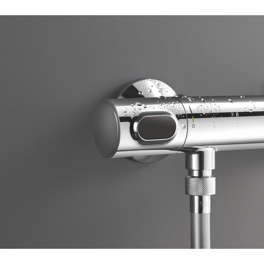GROHE 34800001 - Conjunto de duche com misturador termostático PRECISION FLOW 600 mm cromado brilhante