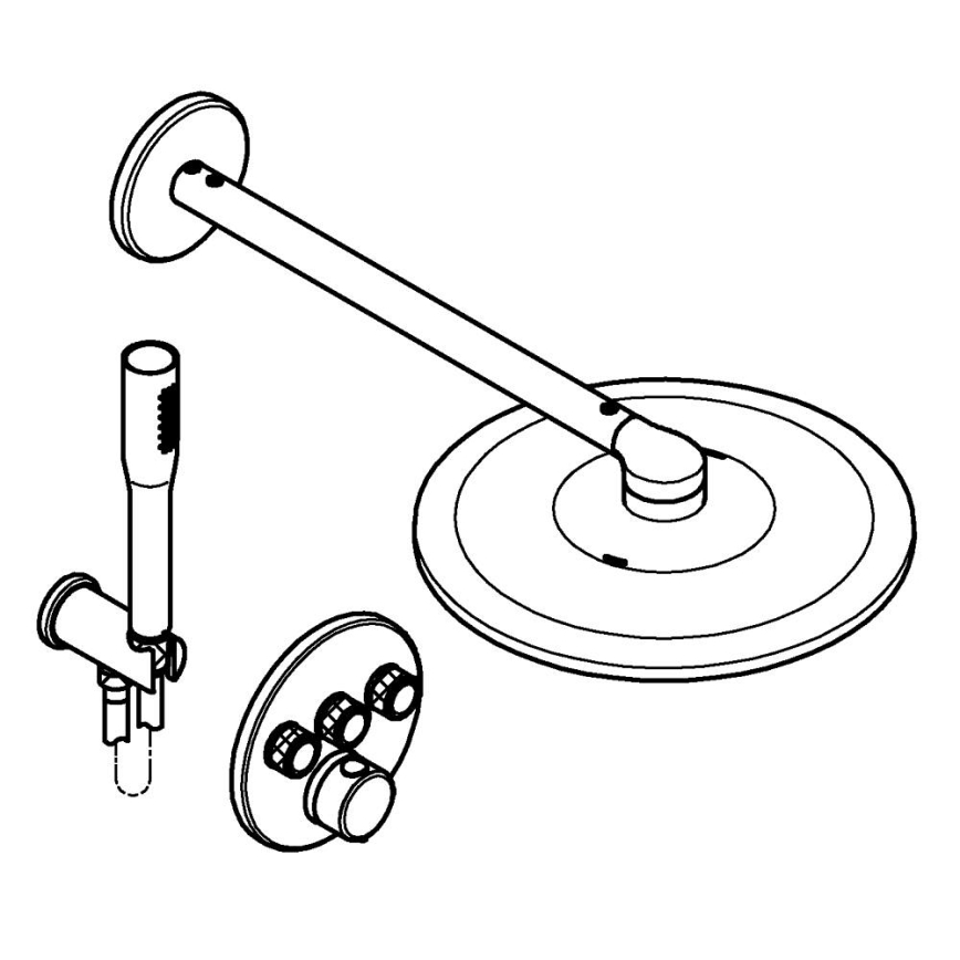 GROHE 34874000 - Sistema de duche PRECISION SMARTCONTROL 310 mm cromado brilhante