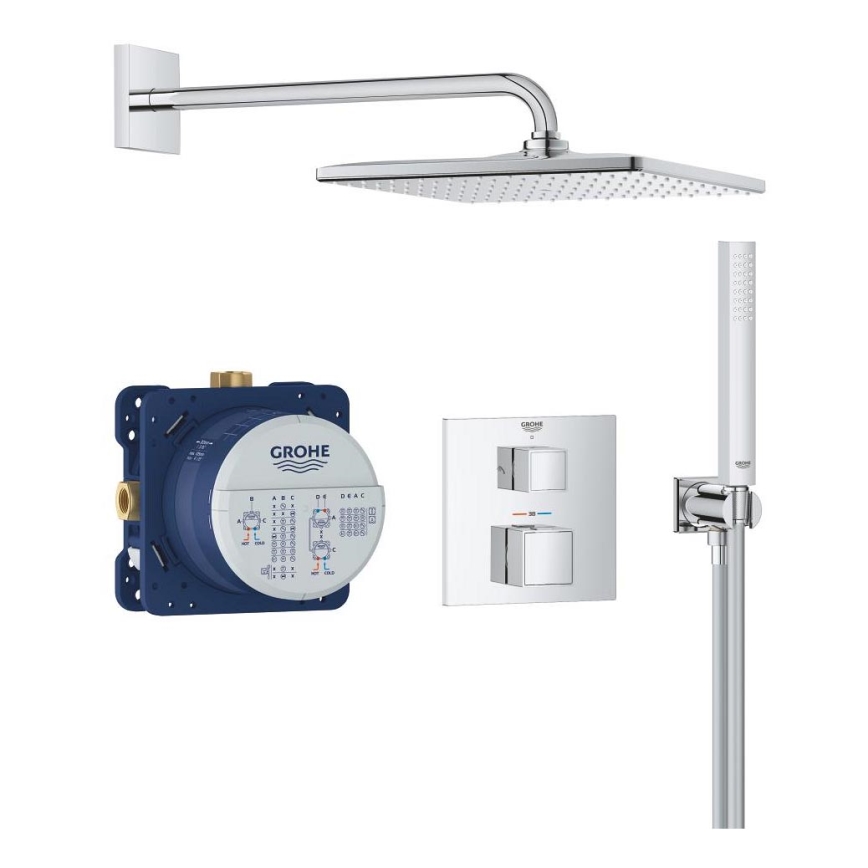 GROHE 34879000 - Sistema de duche encastrado PRECISION CUBE 310 × 310 mm cromado