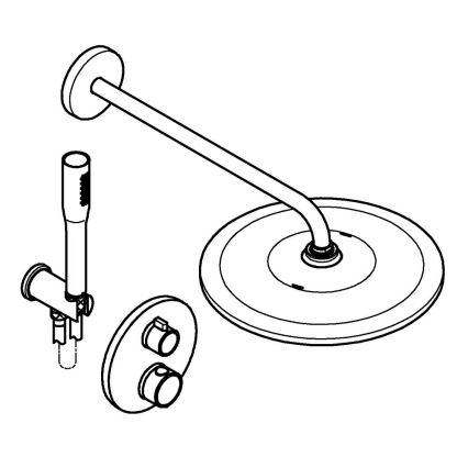 GROHE 34880000 - Bateria de duche estática encastrada GROHTHERM SMARTCONTROL cromo