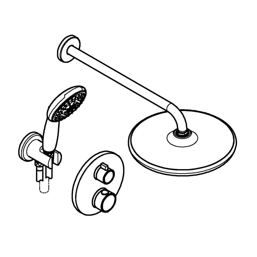 GROHE 34883000 - Sistema de duche PRECISION VITALIO START 250 cromado brilhante
