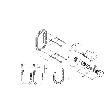 GROHE 36321000 - Misturador de duche temporizado EUROSMART COSMOPOLITAN T cromado