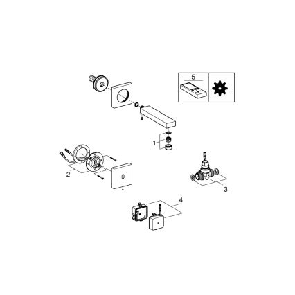 GROHE 36442000 - Misturadora electrónica com sensor infravermelho EUROCUBE E, acabamento cromado brilhante