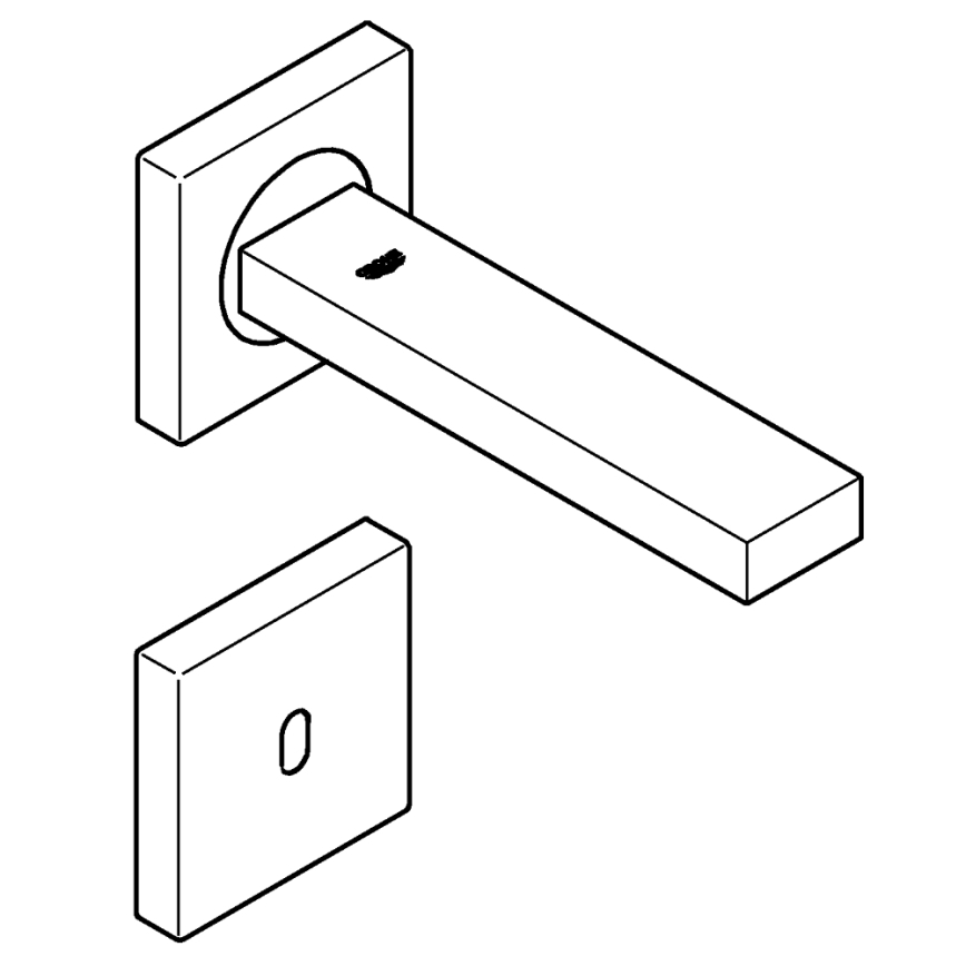 GROHE 36442000 - Torneira eletrónica com sensor infravermelho EUROCUBE E, cromo brilhante