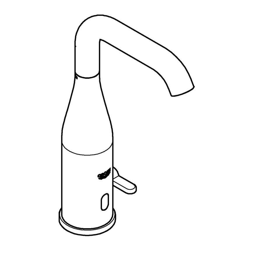 GROHE 36445000 - Misturador electrónico para lavatório ESSENCE E com sensor infravermelho, cromado brilhante