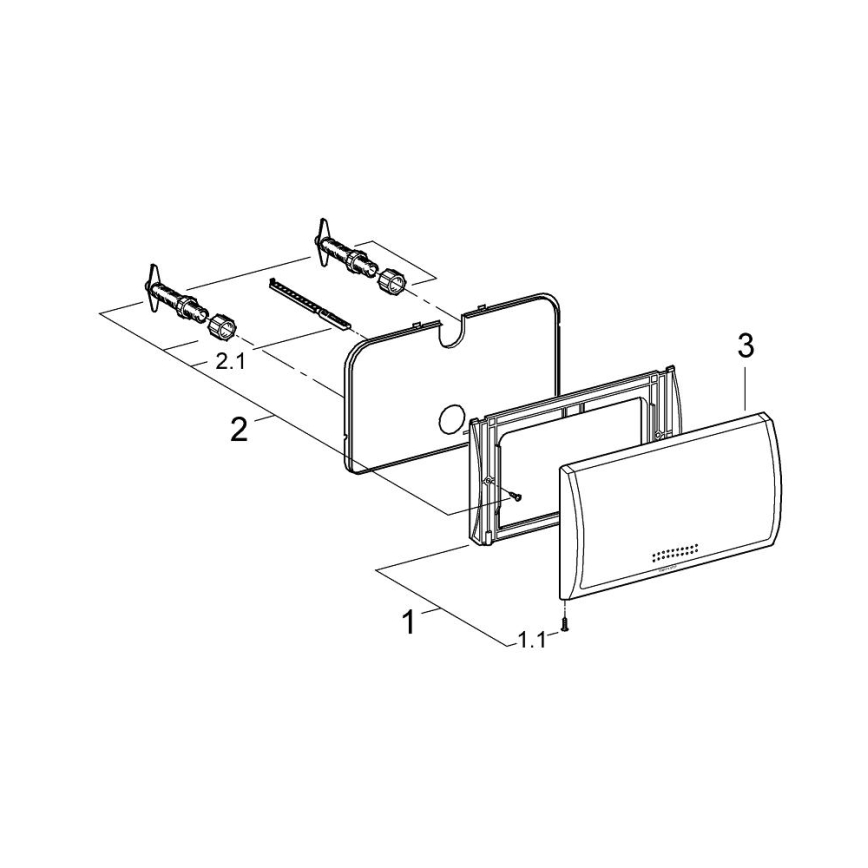 GROHE 37053SH0 - Placa de acionamento CLASSIC 330 × 190 mm branca